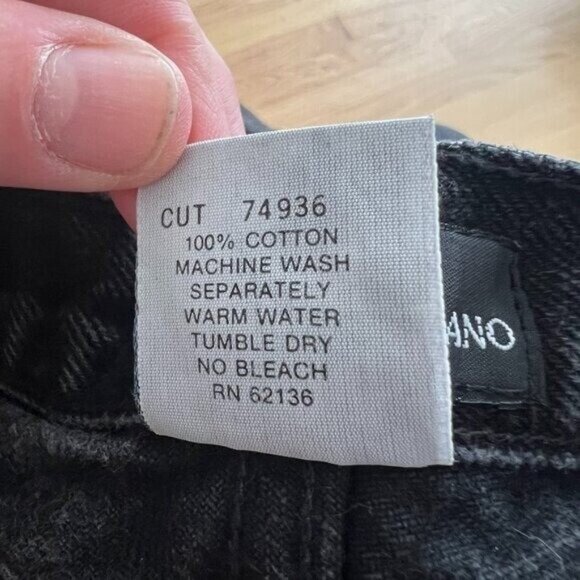 Vintage Guess Faded Black High Rise Tapered Ankle Jeans USA Made Women's Size 28 - Picture 9 of 9